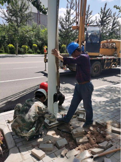 燕罗街道富塘路等路灯修缮工程