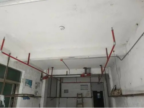 万丰大郎山二路店铺简易喷淋安装工程