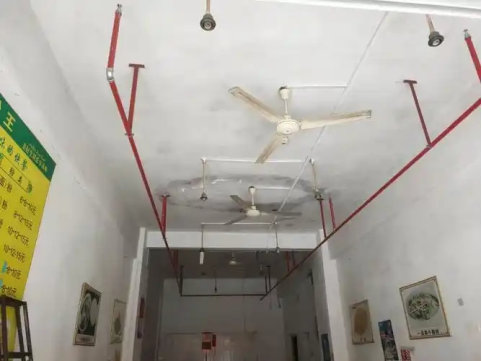 万丰大郎山二路店铺简易喷淋安装工程