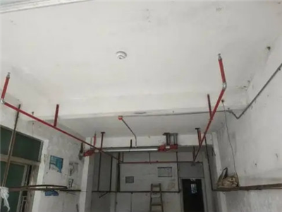 万丰大郎山二路店铺简易喷淋安装工程
